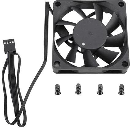 Ventilador para Caja de Computadora, 70 Mm, 4 Pines, PWM, Control Inteligente de Temperatura, Velocidad de hasta 2500 RPM, Ventilador de Refrigeración con Doble Rodamiento de Bolas