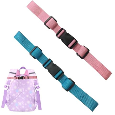 banjiabb 2 Stück Verstellbarer Brustgurt Rucksack,Brustgurt für Schulranzen,Brustgurt Rucksack Kinder,Brustgurt Rucksack Kinder Set,Nylon Mit Schnalle Rucksackgurt für Schulrucksack Außerhalb Reise