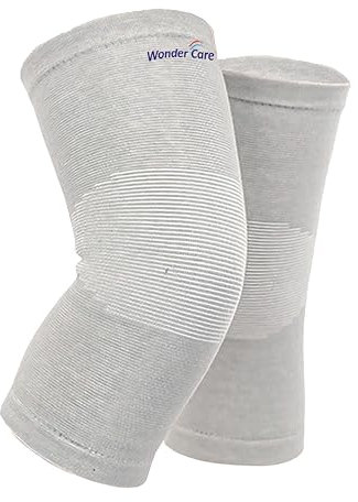 Wonder Care Bamboo Knee Sleeves for Men/Women, Support for Running, Gym, Badminton, Sports, Compression | Perfect Knee Brace for Pain and Enhanced Comfort (L).