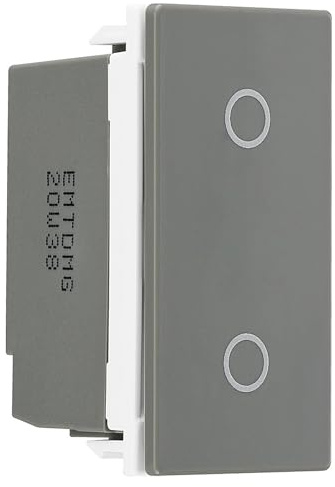 BG EMTDMG Master Touch LED Dimmer Trailing Edge Euro Module Grey Insert