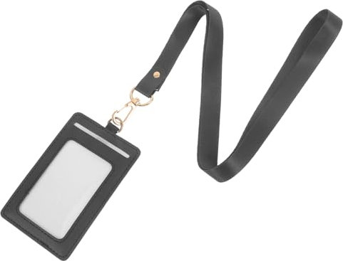 FOYTOKI Kartenhalter Mit Lanyard Transparente Ausweishülle Praktisch Und Leicht Passend Für Kreditkarten Schulausweise Büroausweise Aus Pu Und Einfach Zu Handhaben Tragen
