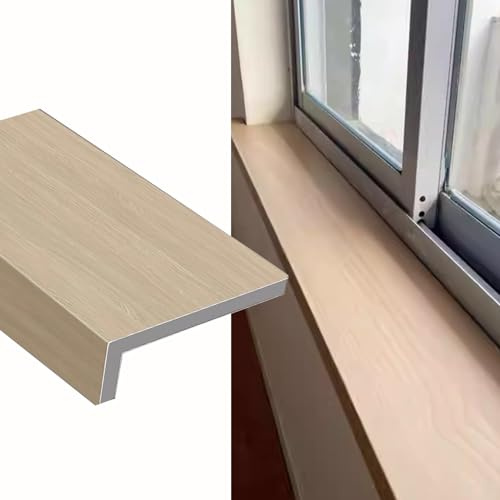 Alfeizar Ventana Protector de Alféizar de Ventana Con Vetas de Madera para Alféizar, Reborde de Alféizar de Ventana de Paneles Compuestos para Balcones, Paneles de Reemplazo de Alféizar(110X20cm (43 1
