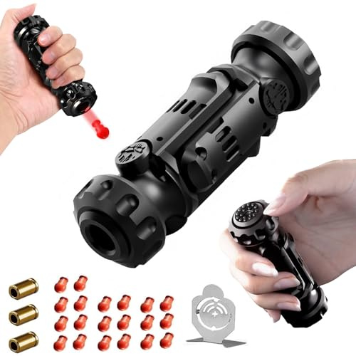 3T6B Legierung Anti Stress Spielzeug mit Softballwaffen, EDC Antistress Spielzeug Dekompression, Metal Fidget Slider, Kann gedreht und gefaltet Werden, Anti-Angst