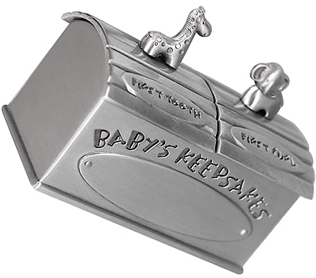 ifundom Zahnlockenbox aus Zinklegierung für Erste Zähne und Haarsträhnen Praktisch und Sicher Geburtsgeschenk