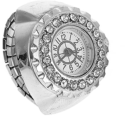 VALICLUD Ringuhr Schmuck-ringuhr Dekorative Ringuhr Fingerringuhr Elektronische Fingeruhr Uhr Für Damen Fingeruhr Mit Glitzereffekt Zeitmesser Schmuckstück