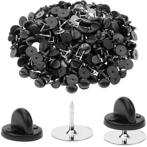 50 Pares Mariposa Embrague Backings, Pin Cap Keepers Con Agujas para Broches, Solapas, Sombreros, Uniformes, Insignias, Alfileres de Corbata, Artesanía