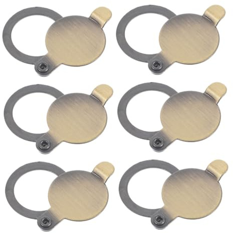 HOMOCONO 6pcs Door Peephole Cover Only Polished Privacy Shield for Front Door Viewer Protector