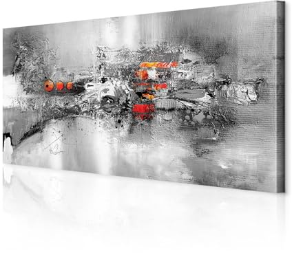 decomonkey Wandbilder Abstrakt 80x40 cm 1 Teilig Leinwandbilder Kunstdruck | Strukturleinwand, Holzkeilrahmen, Bild auf Leinwand, Wanddeko, Wohnzimmer, Wanddekoration, Modern, schwarz, weiß
