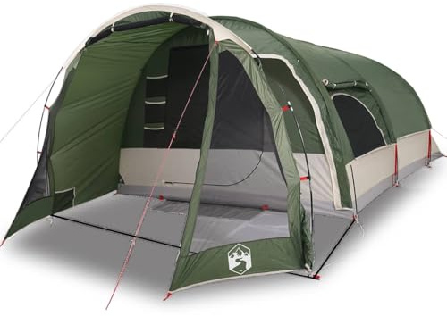 Emmtore Tienda de campaña Familiar túnel 8 Personas Impermeable Verde