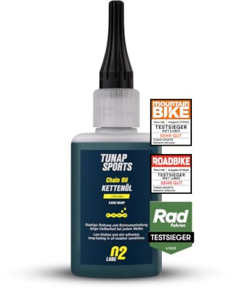 TUNAP SPORTS Kettenöl Ultimate Edition 2025 Tropfflasche, 50 ml | Kompakt für unterwegs, bis 600 km, Nadeldosierer, Made in Germany