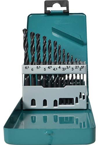 Makita D-54075 HSS-R Bohrer Metall Set 13 tlg, DIN 338 118 degree Bohrer, Mehrfarbig