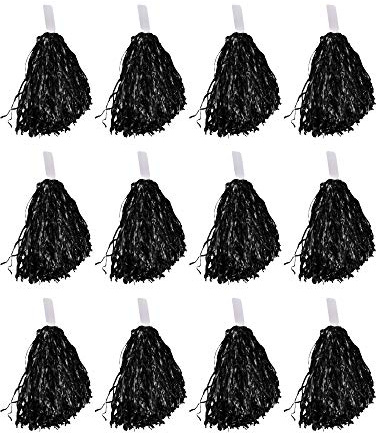 Windy City Novelties - 12er-Pack – Pompons (schwarz)