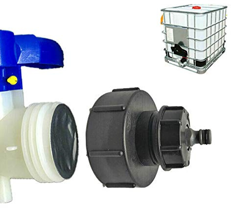SUPERTOOL Manguera de salida de tanque, adaptador de tanque de agua de 4 a 1/2 pulgadas, manguera de salida de tanque de estillage de 1000 litros