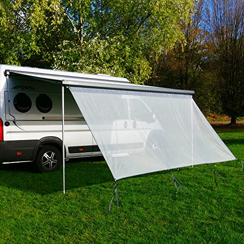 your GEAR Capri Sun Blocker – 6 tamaños – Panel delantero y laterales permeable al viento para toldo, visión y protección solar, 3 refuerzos con diámetro de 4,3, 6,2 y 7 mm de ancho de pared frontal
