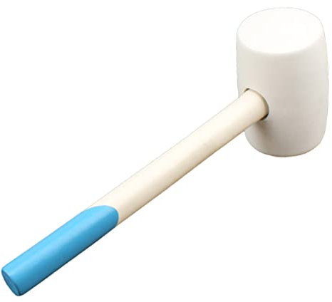Angoily Wooden Handle Rubber Hammer 24oz Tile Installation Tool Ball Hammer Tile Mover