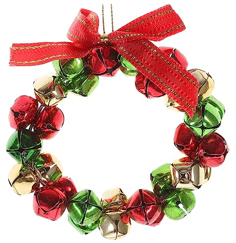 Warmhm Weihnachtsglöckchen zum Aufhängen Glockenanhänger für Weihnachtsbaum Türhänger Heim und Bürodekoration aus Hochwertigem Material Klein und Handlich