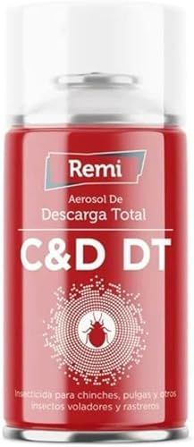 Remi Hogar Descarga Total Anti Chinches y pulgas | Bomba Humo Insecticida | Aerosol | Acción Choque Contra Plagas (150 ml) | Cucarachas, polillas e insectos voladores 12 unidades