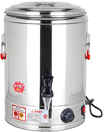 ANSNOW Stainless Steel Cateurn, Commercial Electric Water Boiler with Anti-Drip Tap, Temperature Control Locking Lid Tea Urn, 50L