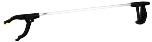 VERTO Greifzangen, Müllzangen, mit Magnet | Greifzange für Senioren 760mm Aluminium Müllzange Drehbar Müllgreifer rutschfest Gummi Greifer Langer Greifarm Greifhilfe für Menschen mit Behinderung