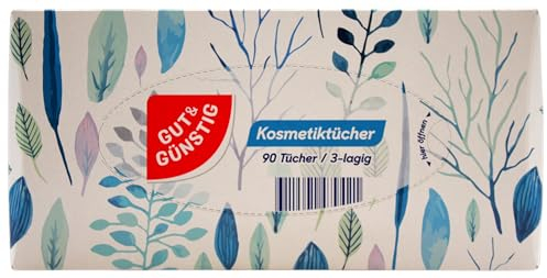 Edeka Kosmetiktücher 3-lagig, 2.160 Tücher (24 x 90 Tücher), weiß, Karton, Unparfümiert