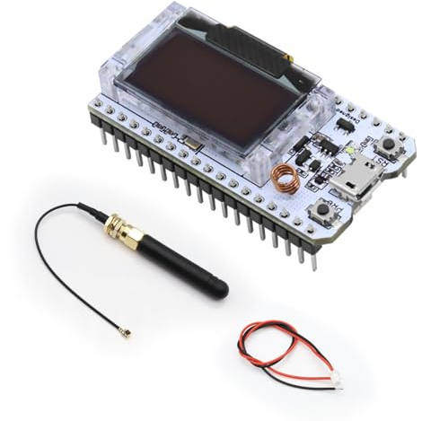 APKLVSR Lora ESP Module SX1276 Lora V2 avec écran OLED et antenne, V2 ESP WiFi Bluetooth IOT Board CP2012 868MHz-915MHz pour Arduino