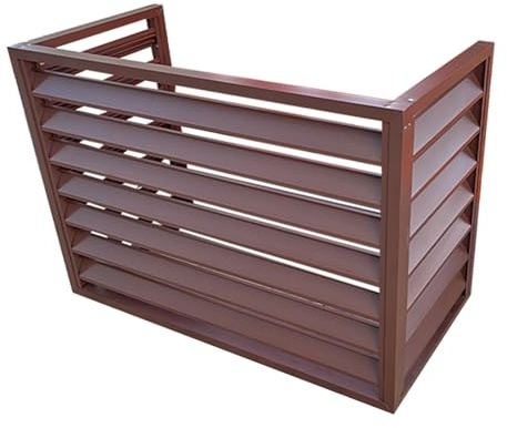 DJJYCTNM Cubre Aire Acondicionado Exterior Aluminio, Divisor de Espacio con Persianas Independientes,Contraventanas para Estantes de Flores, para Protección Exterior para Ocultar el Aire Acondicionado