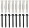 Be In Your Mind 12 Ensembles Kit de Vis de Montage TV Kit de Boulons pour Support TV M8x60 Montage Mural Mur en Béton Mur à Poutres en Bois Grand Poids de Chargement Kit de Chevilles de Matériel