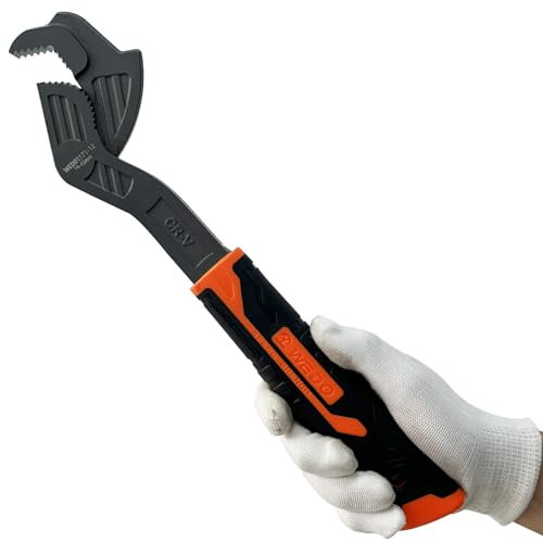 WEDO Llave multifunción, llave ajustable universal de 10 pulgadas, acero CR-V, apertura de boca de 15 a 35 mm, mango de goma antideslizante, llave con resorte, llave inglesa, llave de tubo