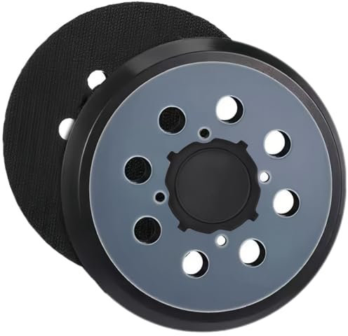 2 pezzi 125mm 5 Pollici con 8 Fori Platorello per DeWalt Levigatrice Orbitale Smerigliatrice Compatibile con DWE6421 DWE6423 DCW210B Ricambi per Levigatrice, Platorello Abrasivo con Hook e Loop