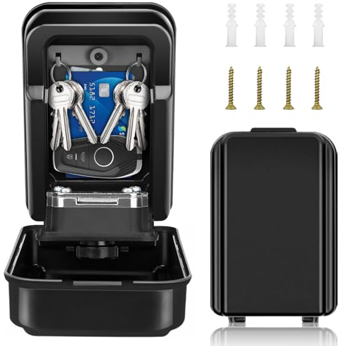 Boite a Clefs Securisee Exterieur, Grande Boitier a Cle Murale avec Code 4 Chiffres, Boite à Clé Sécurisée étanche à l'eau et à la Rouille, Etanche Boite à Clef pour Maison, Usine, Garage, Bureau