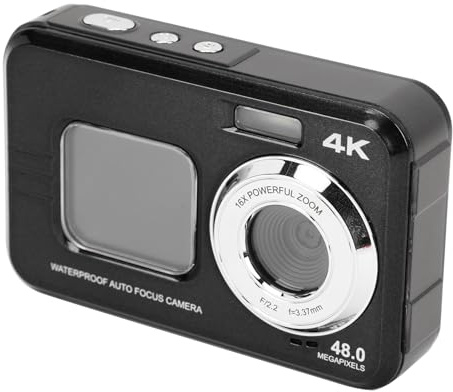 4K-Unterwasserkamera, 48 MP, 16-facher Digitalzoom, wasserdichte Kamera mit Selfie-Doppelbildschirmen, Schwimmfähige 700-mAh-Autofokus-Digitalkamera, Zum Schnorcheln Im Freien