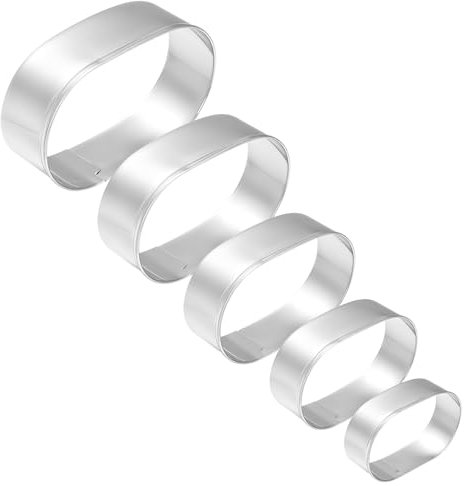 JJUNW Ensemble d'emporte-pièces ovales en acier inoxydable pour la pâtisserie et les capsules de pilules