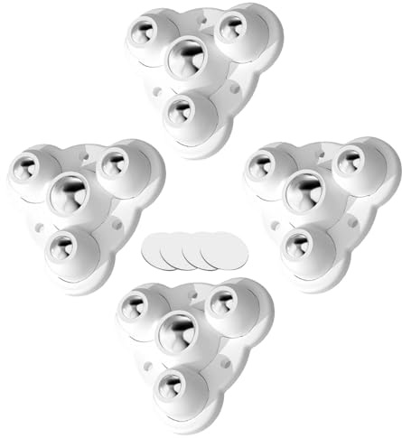 Ruedas con ruedas adhesivas, ruedas autoadhesivas, 4 piezas ruedas giratorias ruedas de aparatos polea pegajosa - Ruedas adhesivas, ruedas giratorias de 360 grados para muebles pequeños,