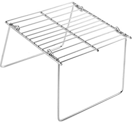 POPETPOP Bbq Barbecue Grill Rack Mini Grill Mesh Compact and Portable for Camping