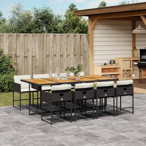 Festnight Gartenmöbel Set 8 Stühle mit Tisch Gartenmöbel Set 8 Personen Terrassenmöbel Außen Sitzgruppe Outdoor Gartentisch mit Stühlen Set Garten Essgruppe Wetterfest Gartengarnitur