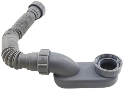 F Fityle Tuyau de vidange de baignoire et douche à, flexible, professionnel, installation facile, siphon en P 1 1/2 pour accessoires de baignoire