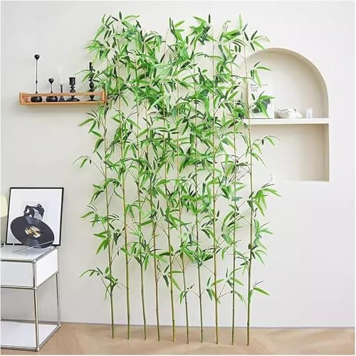 JUJUJ Realistische künstliche Bambuspflanzen for die Innen- und Außendekoration – perfekt for Zuhause, das Büro und die DIY-Landschaftsgestaltung.(1.5m Tall 10 Pack)
