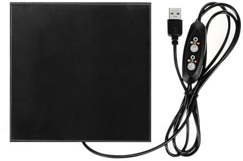 NUOBESTY USB Heizkissen für Kleine Haustiere Temperaturregulierbare Wärmeplatte für Hamster Kaninchen Vögel Eichhörnchen und Chinchillas Sichere Winter isolationsmatte Energiesparend