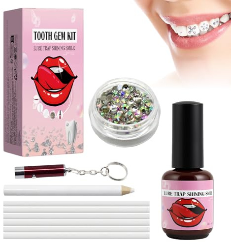 HASAIKA® Kit Brillantini per Denti, Set Di Gioielli Da Denti, decorativi fai da te per un sorriso smagliante