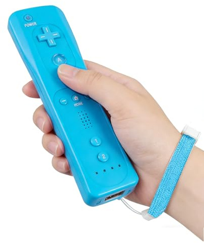 Funmo Wii Controller, Fernbedienung Wireless controller, Ersatz-Controller, Spiel-controller mit Silikonhülle und Handgelenkschlaufe, für Wii U (B)