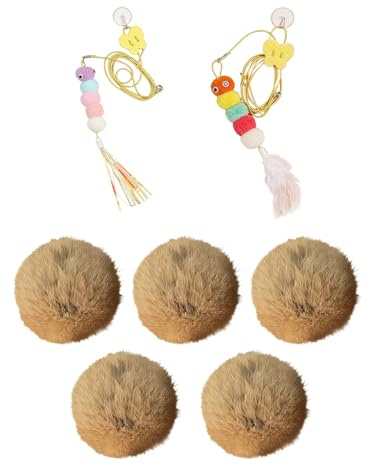Boules pour Chats | 5 Pièces Anti-Ennui pour Chats | Ballon pour Le Jeu Et Le Plaisir,Maison Chambre d'animaux Exercices D'entraînement en Plein Air pour Les Petits