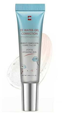 CC Cream Idratante e Correttore Rosso con Centella Asiatica, Fondotinta Coreano Coprente con Protezione SPF, Crema Viso Uniformante per Rossori e Imperfezioni, Effetto Naturale Lunga Durata