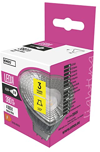 Emos ZQ8434 energy-saving lamp 4,5 W G5.3 A+ Lampe LED 4,5 W 35 W G5.3 A+ 400 lm Blanc neutre