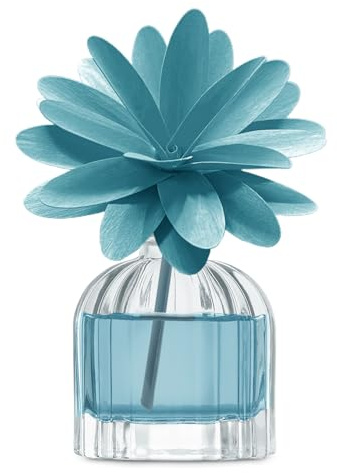 MUHA' | Profumatore Flower Diffuser, Brezza Marina, 60 ml | Profumatore per AmbientiDiffusore Ambiente con Fiore in Legno di Betulla