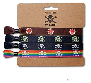 FC St. Pauli - Totenkopf, Armband 4er Set
