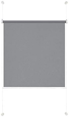ondeco Tageslicht-Rollo ohne Bohren, Klemmrollo für Fenster und Türen, Klemmfix Sichtschutz, Sonnenschutz Fenster innen Alternative Plissee Grau 60x130 cm