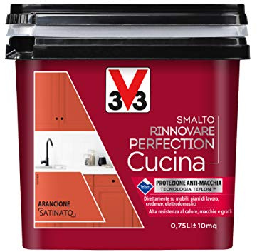 V33 Smalto Rinnovare Perfection Cucina Arancione Satinato 0,75 L