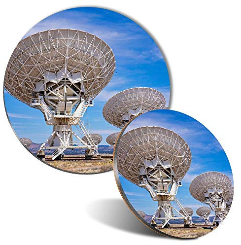 Mouse Mat & Coaster Set - Radio Astronomy Observatory New Mexico 20 cm & 9 cm for Computer & Laptop, Office, Non-slip Base #46232