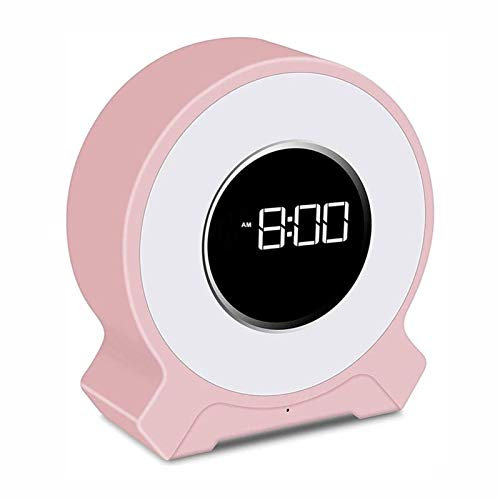 XIXIDIAN Digital Alarm Clock,Smart Speaker with Clock Bluetooth Speaker for Bedroom Office Travel (Color : Pink)
