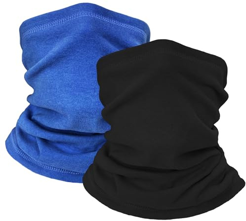 ehsbuy 2 Pack schlauchschal Herren Winter Halstuch Loop Schal Damen Warm Halstücher Thermische Fleece Halswärmer Motorrad Winddicht Ski Radfahren Laufen